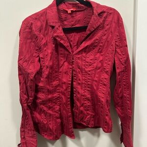 Red Button-Up Shirt